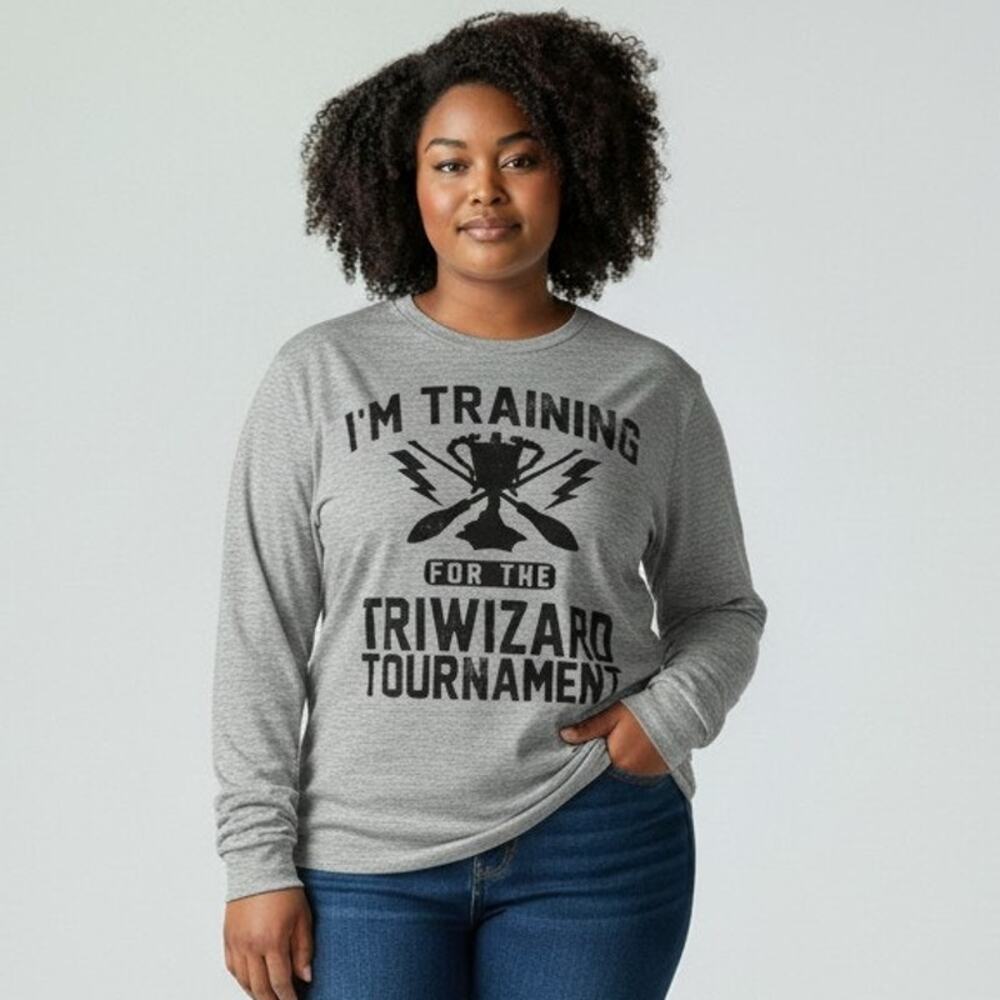 Harry Potter Womens 2XL Gray Triwizard Tournament Graphic T Shirt Hogwarts Tee